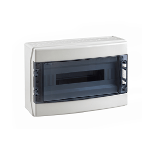 IDE CONSUMER UNIT 18MOD SURFACE IP65 TRANSPERANT DOOR