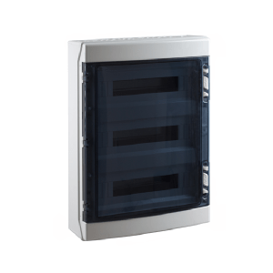 IDE CONSUMER UNIT 54MOD (3X18) SURFACE IP65 TRANSPERANT DOOR