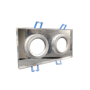 CRYSTAL S/CHROME SQR X 2 RECESSED