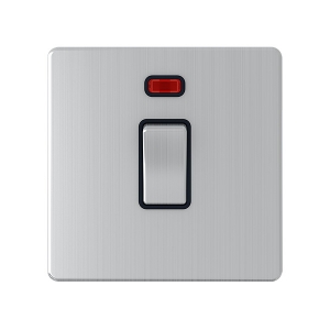 DOUBLE POLE 20A SSTEEL SCREWLESS