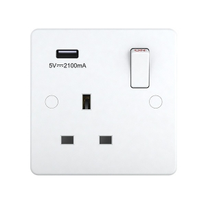 SINGLE SOCKET OUTLET 13A + USB
